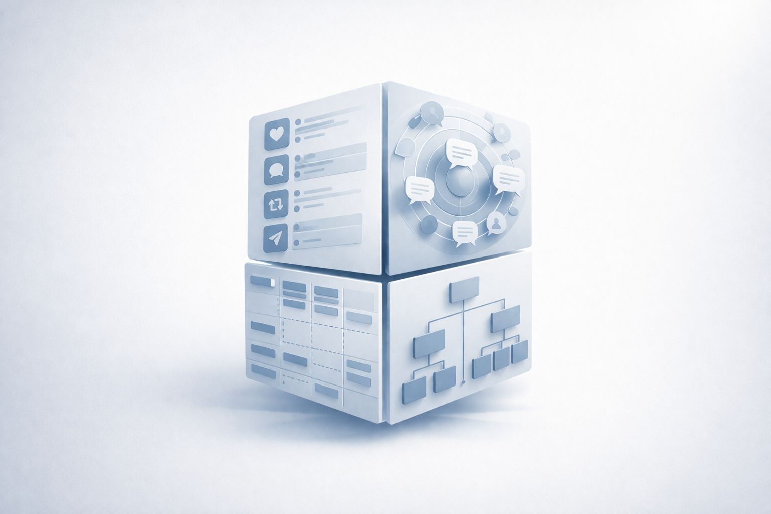 A minimalist, high-contrast abstract composition featuring architectural clean lines and negative space, representing structural alignment and the intersection of technical precision and creative strategy.